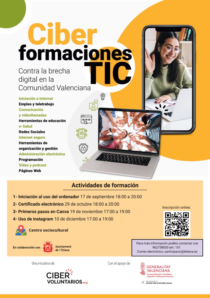 Cursos gratuitos en l’Eliana contra la brecha digital