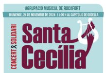 L'Agrupació Musical de Rocafort celebra un concert solidari per Santa Cecilia en suport a les societats musicals afectades per la Dana