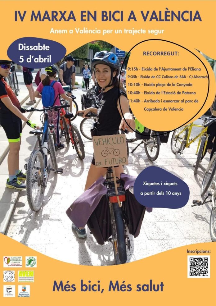 La IV Marxa amb bici a València reivindica un trajecte segur i sostenible La IV Marxa amb bici a València reivindica un trajecte segur i sostenible