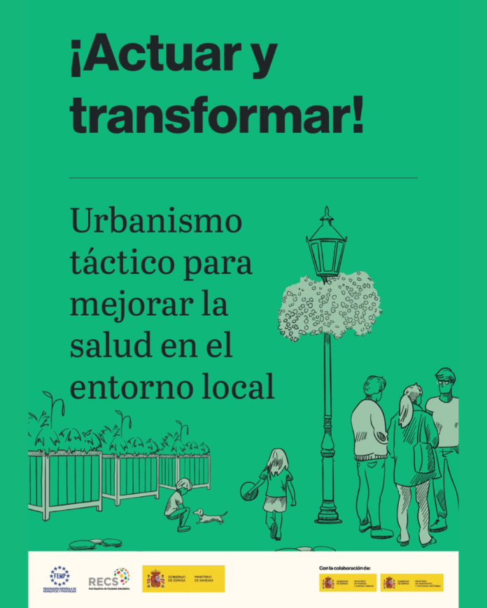 Portada guía urbansmo L'Eliana, exemple de bones pràctiques en urbanisme tàctic en la nova Guia del Ministeri de Sanitat i la FEMP