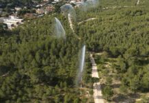 cañones de agua en la Vallesa