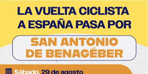 Sant Antoni de Benaixeve serà punt de pas de la 8a etapa de La Volta a Espanya el pròxim dissabte 29 d’agost Sant Antoni de Benaixeve acollirà el pas de la 8a etapa de La Volta a Espanya aquest dissabte 29 d'agost.