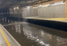 metro inundado
