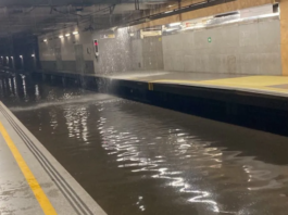 metro inundado